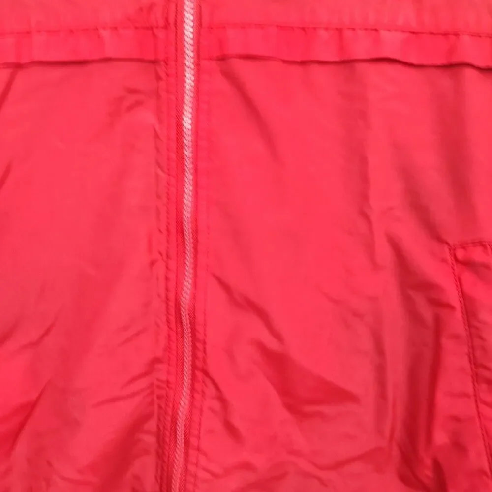 Vintage Cabela's men's full-zip lined coat, size Large Tall, red w/ black lining